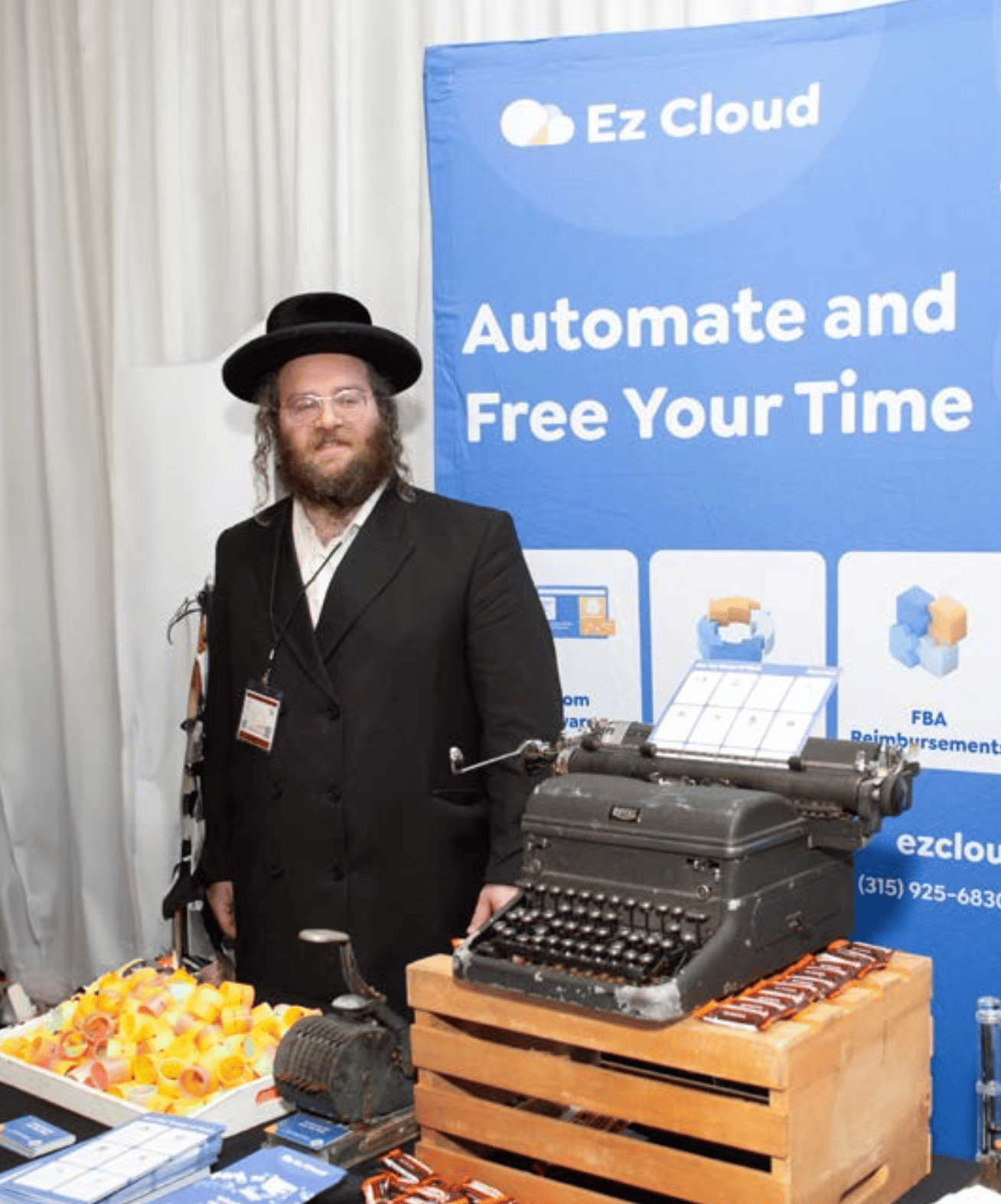 The Ez Cloud booth at an industry event