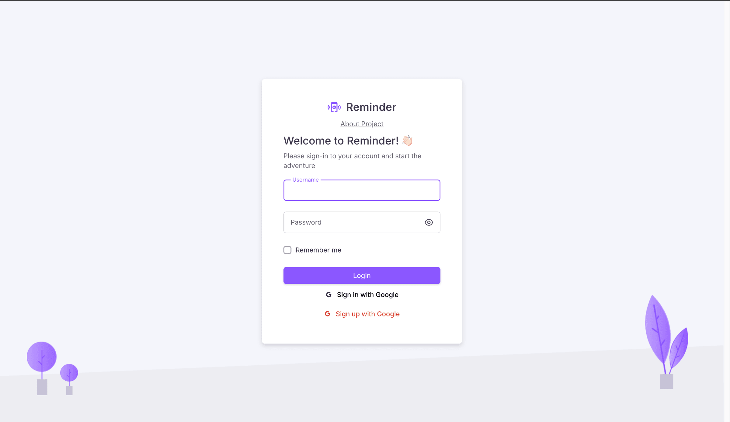Task & reminder overview dashboard