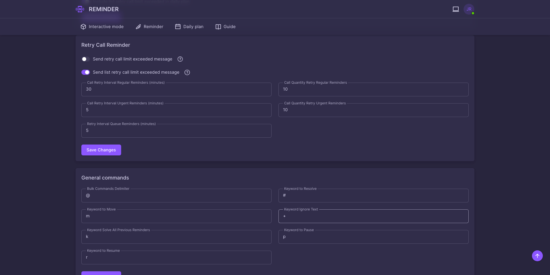 Recurring schedule configuration