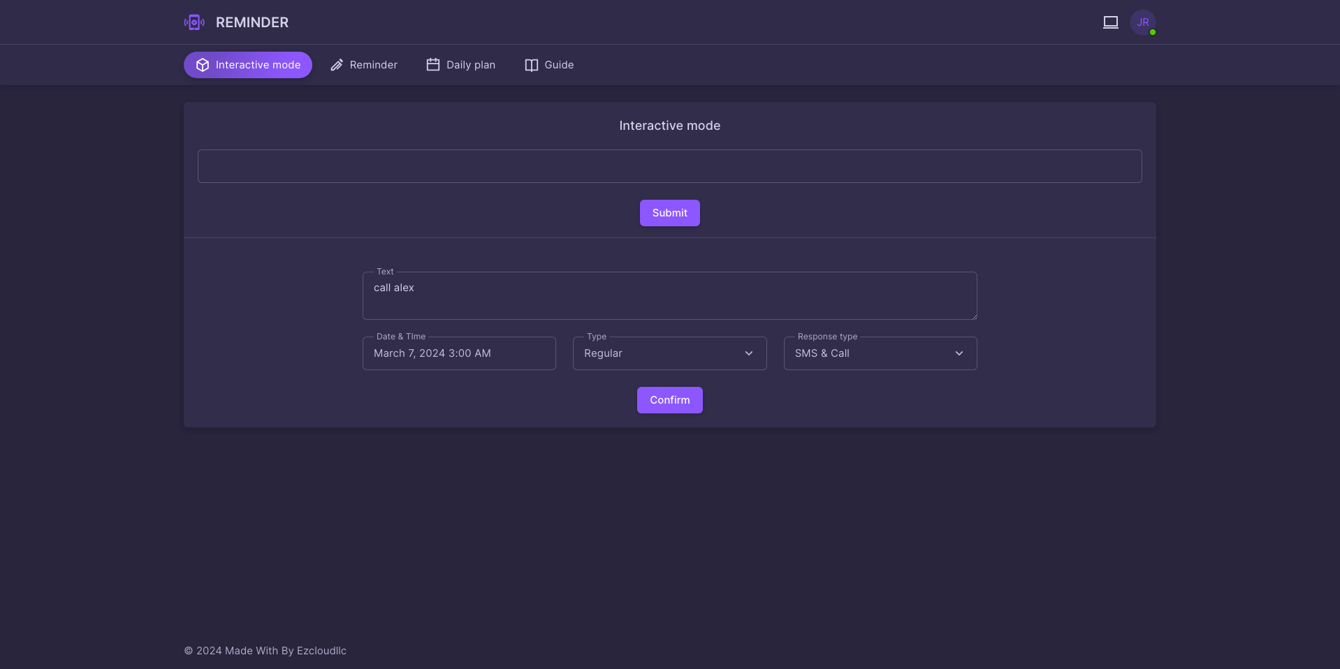 User profile & contact preferences