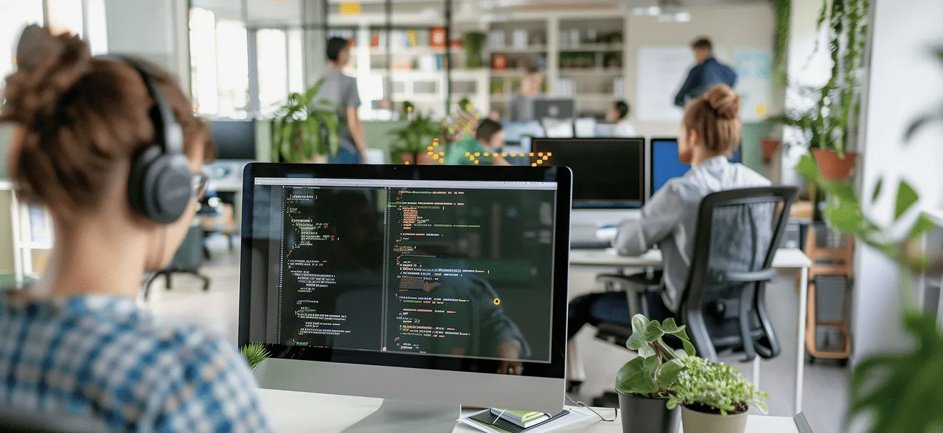 Engineers at work in the Ez Cloud Labs office
