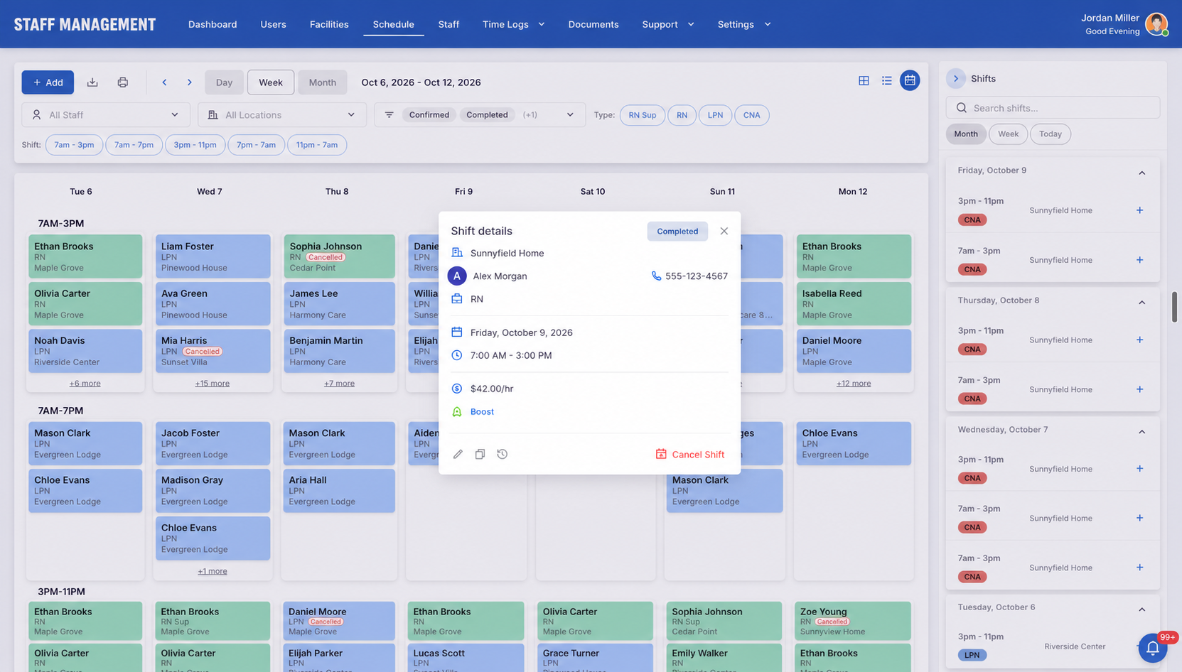 Shift Details & Worker Assignment Modal