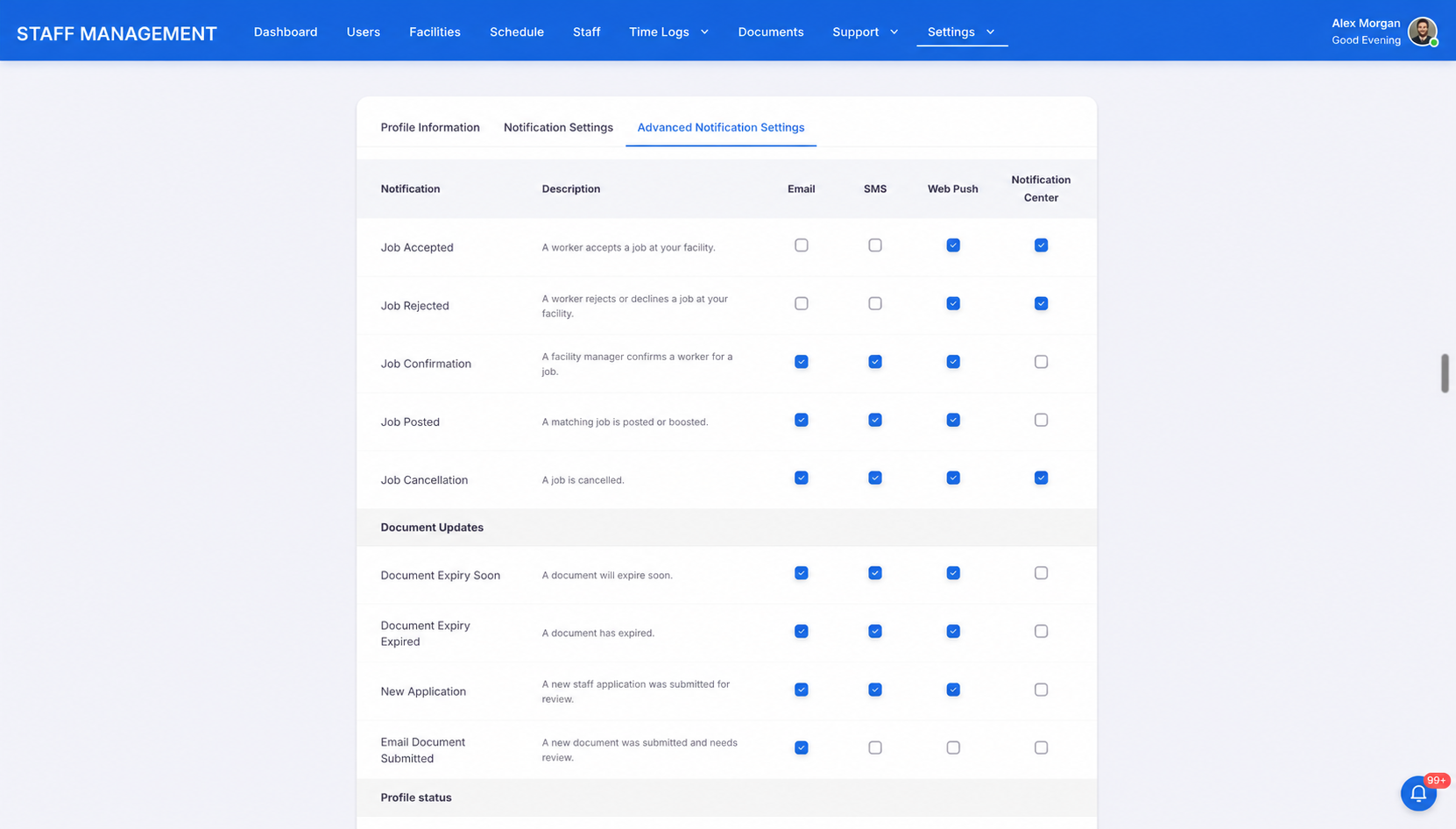 Advanced Notification Settings & Communication Routing